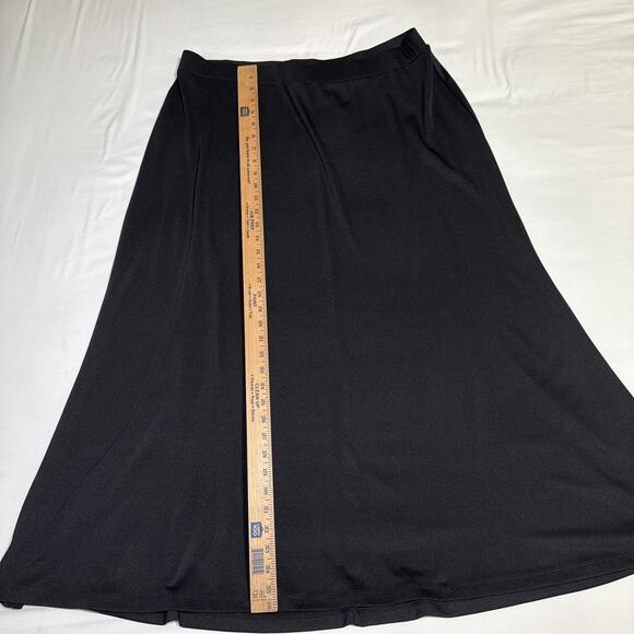 KASPER Black Knit Stretch Long Maxi Skirt SZ 1X Plus Size Office Wear Formal NWT - Picture 12 of 15
